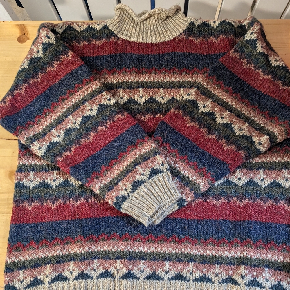 Vintage Knit Sweater - Multicolor Stripes
